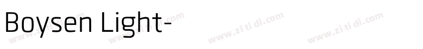 Boysen Light字体转换